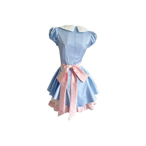 ORANDOR WEAR Синий Женские Короткие Платья с Рукавами