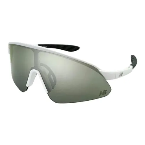 New Balance Пластик TR90 Нерегулярная форма Солнцезащитные очки Мужской Белый