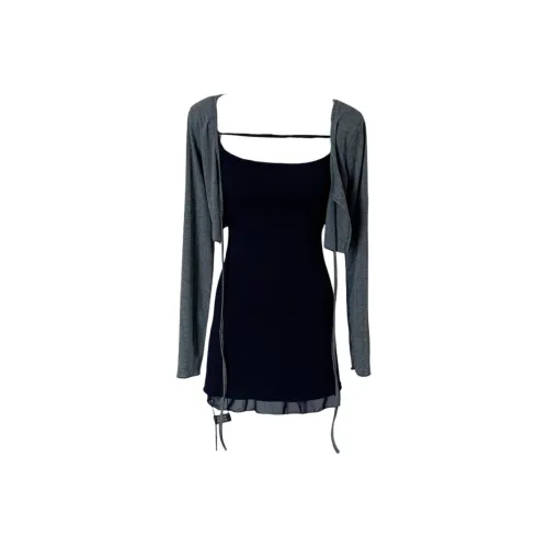 COMMA GIRL Черный комплект с юбкой платье + COVER UP Женские комплекты с юбкой