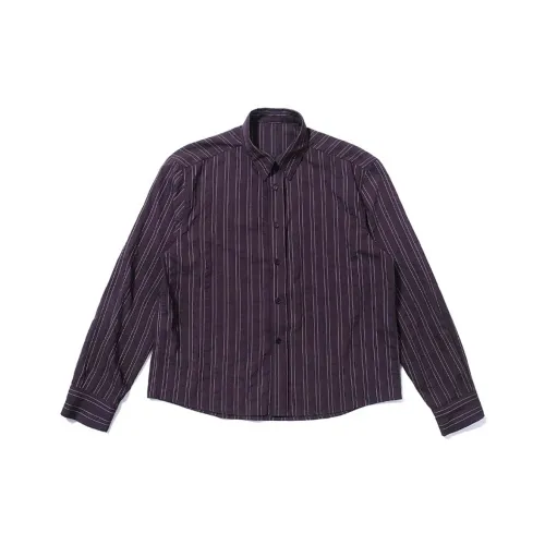 FROM THE STREET Все Season Носимый Отложной воротник Рубашка Унисекс Фиолетовый