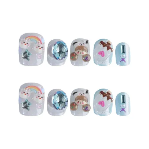 YIYIHE Cute Cartoon Девушка MID Cropped Short Square Round White Solid Color Cute