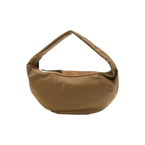 KHAITE Сумка из нейлона и замши среднего размера женская коричневая