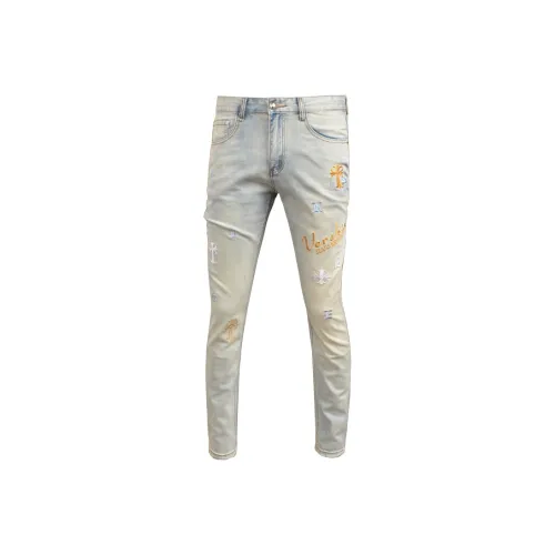 OGQG Light Blue Men's Jeans OGQG Светло-голубые мужские джинсы