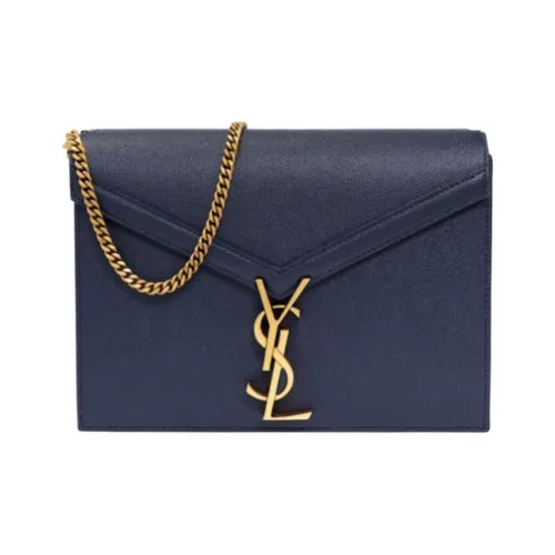 SAINT LAURENT CASSANDRA Телячья кожа Сумка через плечо Сумка на плечо Женская Морской синий