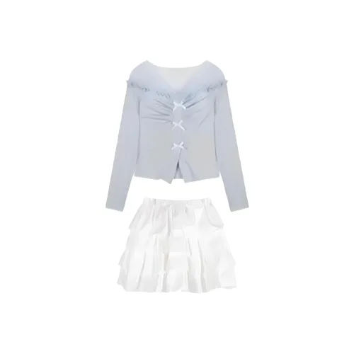 CHARM GLOW Белый Женские Комплекты с юбкой