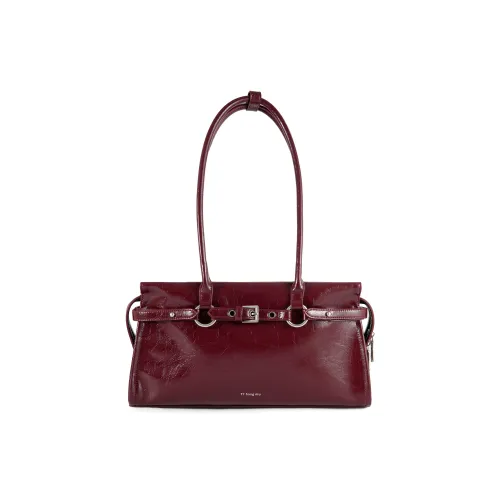 Vigno Сумка через плечо из синтетической кожи женская бордового цвета