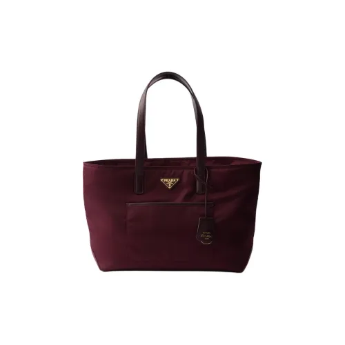 PRADA RE Edition Нейлоновая сумка-тоут сумка для покупок сумка среднего размера женская бордового цвета
