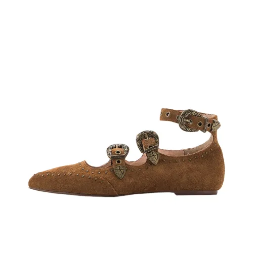 Wonderful Couple Туфли Mary Jane с плоской подошвой Женские