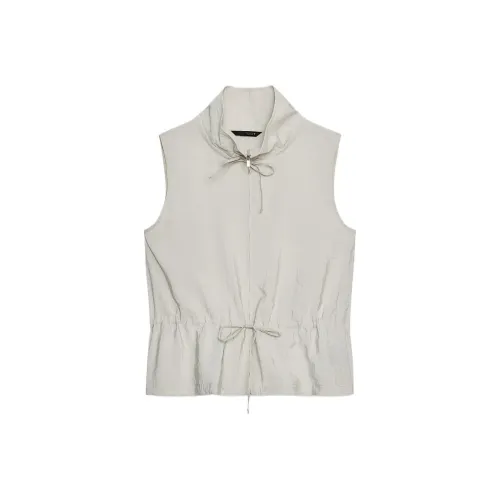 ZARA Ледяно-белые Женские Майки