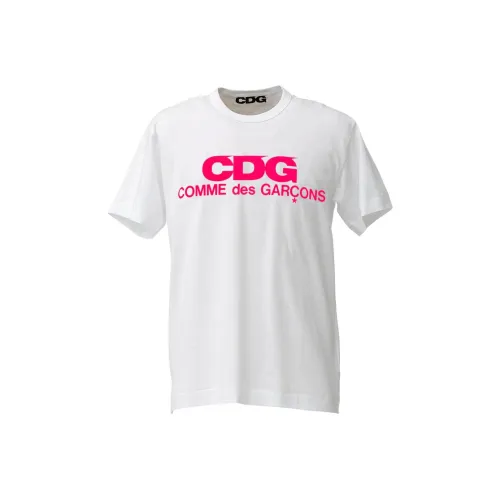 CDG Collaboration SS25 Белый/Розовый Унисекс Футболка