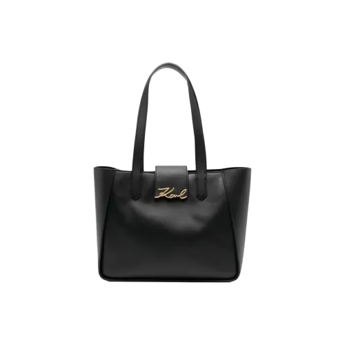 KARL LAGERFELD Кожа Тоут Сумка Сумка для покупок Сумка на плечо Женская Черная