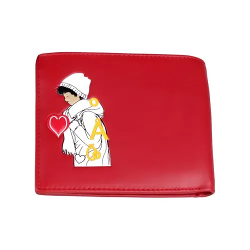 SEPTWOLVES Кошелек из коровьей кожи женский розовый красный