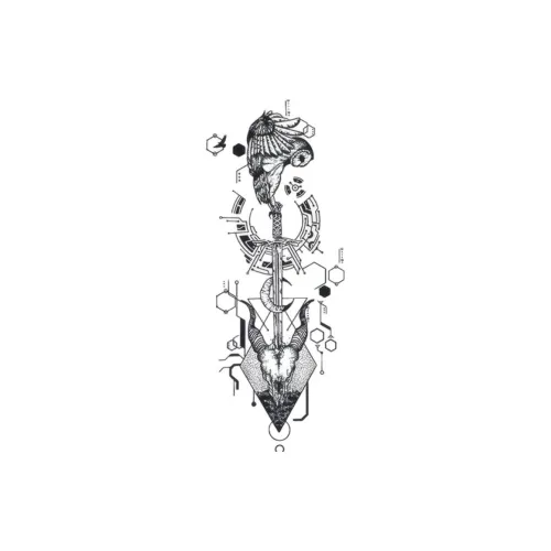 LIEJI BEAST Face Code Herbal Tattoo Стикер