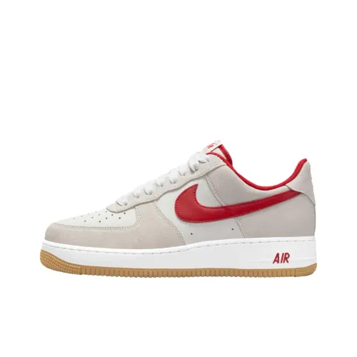 Nike Air Force 1 Low Топ Скейтборд Кроссовки Унисекс Бежевый Красный