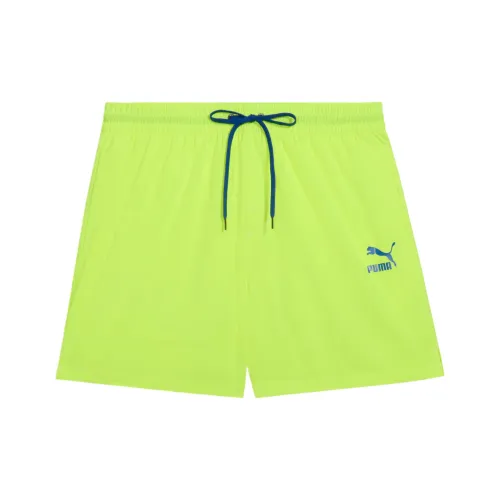 PUMA Неоновые зеленые мужские пляжные шорты