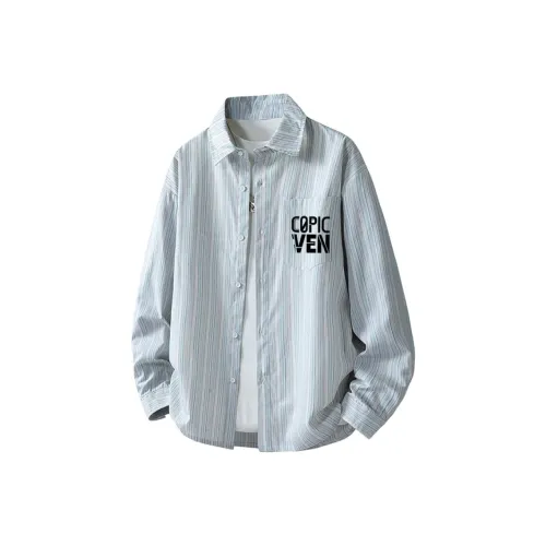 COPICVEN Серые полосы Унисекс Рубашки