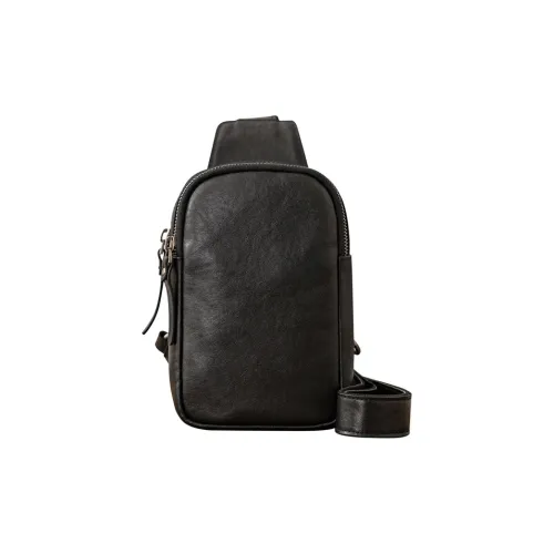 Back Step Сумка через плечо из коровьей кожи маленькая мужская черная