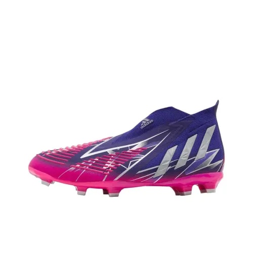 Adidas Predator Edge+ Low Топ Детские футбольные бутсы Пурпурно-розовый Подростки