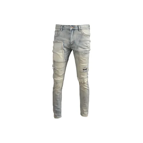OGQG Light Blue Men's Jeans OGQG Светло-голубые мужские джинсы