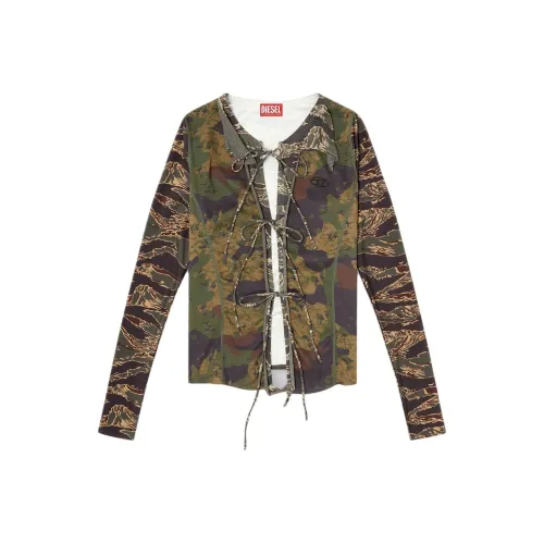 DIESEL Зеленые Женские T-рубашки