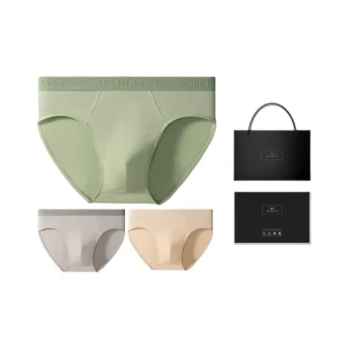 SEPTWOLVES Овсяный Серый + Сырный Желтый + Авокадо Зеленый Мужские Боксеры