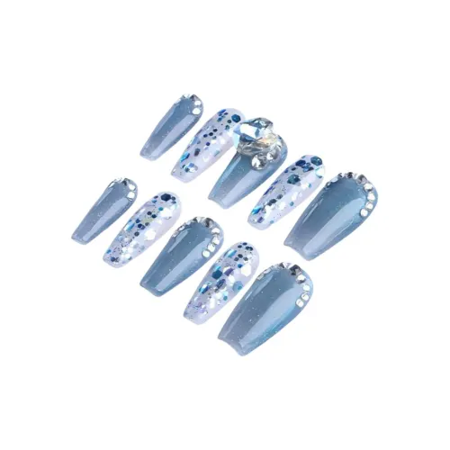 YIYIHE Сине-белый Мечтательный Кошачий глаз MID Длина Укороченный Короткий Квадрат Короткий Квадрат Круглый Синий Белый Jump Цвет