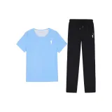 Sky Blue Clothing Sets (Sky Blue Top + Black Bottom)  
Сырой Небесный Комплект Одежды (Сырой Небесный Топ + Черный Низ)
