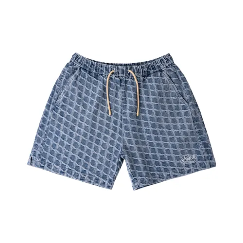 SOFRSH Алмазный узор Текстурированные Шорты Унисекс Джинсовые шорты