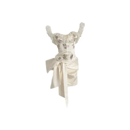 TIBINB Экрю Женские Комплекты с юбкой