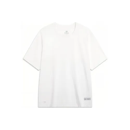 LINING Стандартный Белый River Lime Мужская T-Рубашка