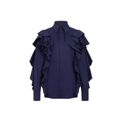 Leather Cat Темно-синие Женские Рубашки