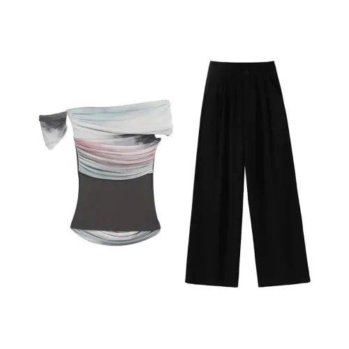 MARIE·COCO Смешанный топ + брюки женские повседневные костюмы