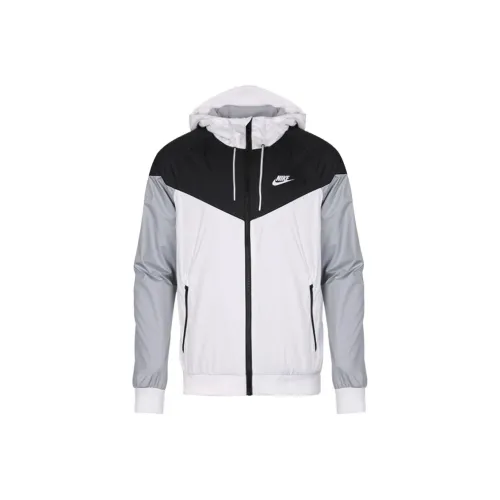 Nike WINDRUNNER Черный Белый Серебряный Мужские Куртки