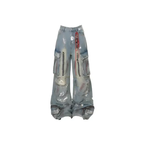 CHARM GLOW Синие Женские Джинсы