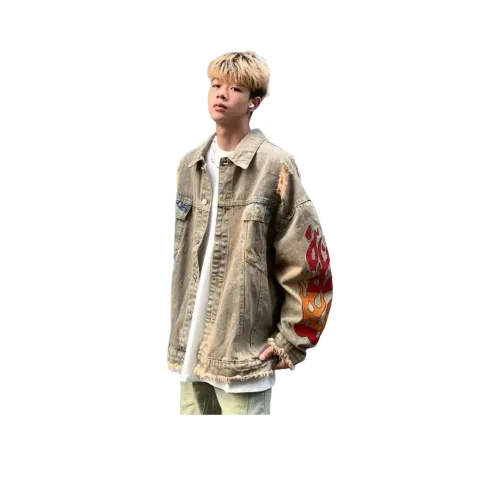 THE AIER Вымытый цвет Унисекс Джинсовые куртки