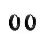 Серьги-кольца, черные, 1 пара
