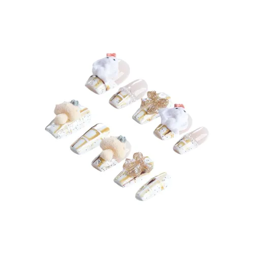 YIYIHE Cartoon Cute Креативный Плюшевый Кролик MID Длина Укороченный Короткий Квадрат Короткий Квадрат Круглый Белый Jump Цвет