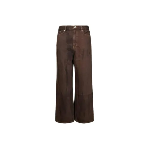 GANNI Коричневый Мужской Джинсы