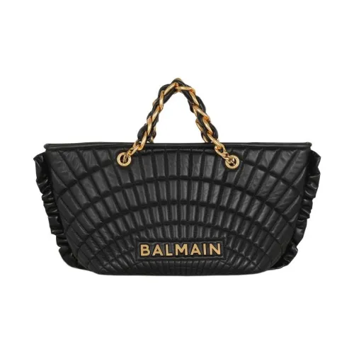 BALMAIN 1945 Мягкая сумка из овечьей кожи с одним плечевым ремнем женская черная