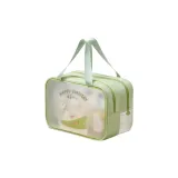 Макияж и косметика, сумка для туалетных принадлежностей, двухслойная, зеленая, 1 упаковка