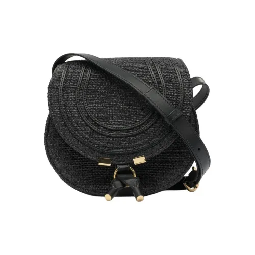 Chloe Marcie Хлопок Плечевая сумка Стандартная Женская Черная