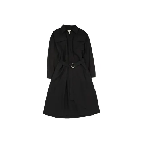 JIL SANDER Темно-синий Женские Длинные Платья с рукавами