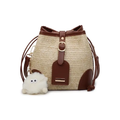 NX DOUGHNUT Плетеная соломенная сумка-ведро сумка через плечо плечевая сумка женская многоцветная экрю