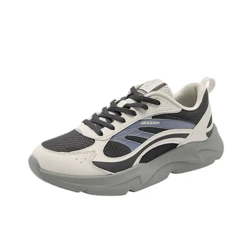 QIAODAN Dry Дышащий И Легкий Низкий Топ Кроссовки с Толстой Подошвой Женские Белые Серые