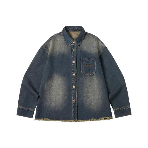MMLG Темно-синий деним Унисекс Рубашки