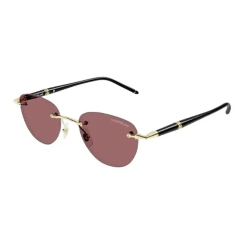 MONTBLANC Металл OVAL SUNGLASSES Мужской Золотой