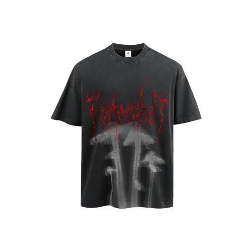 FOR FEAR THAT Промытый черный Унисекс Футболка