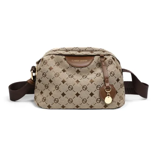 Crtnzo Kroez Сумка через плечо из ткани стандартная женская кофейного цвета