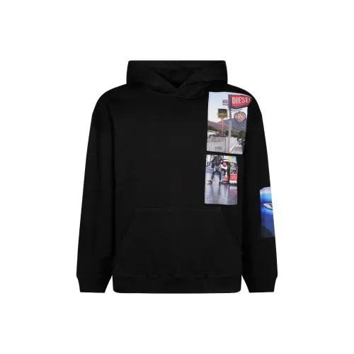 DIESEL Мужские черные свитшоты