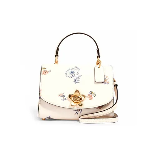 COACH Tilly Кожа Портативная Сумка через плечо Сумка Mini Женская Белая